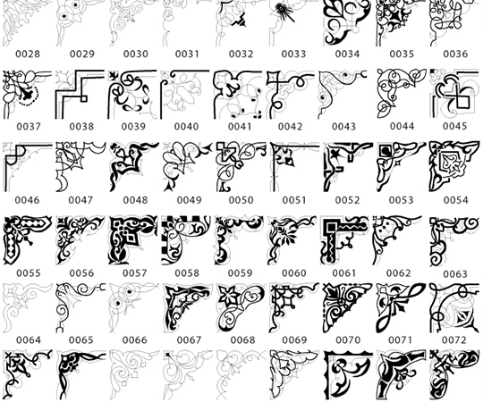 Decorative Floral Corners Vector Pack