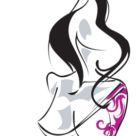 Tattoo girl free vector