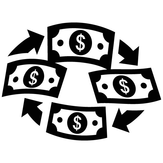 Free cash flow icon vector png