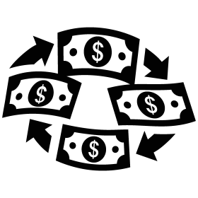 Free cash flow icon vector png