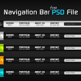 Navigation Bar free PSD File