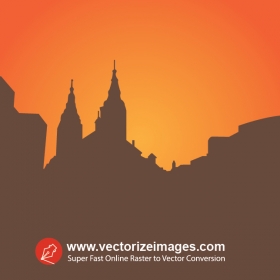 Catholic Church silhouette vector art