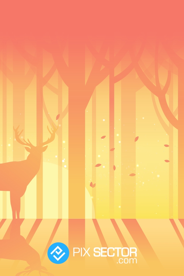 Morning In Forest vector illustration