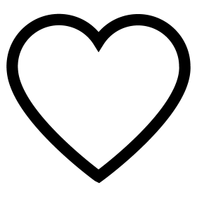 Free outline heart icon vector png