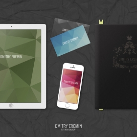 Business card iphone book ipad mockup