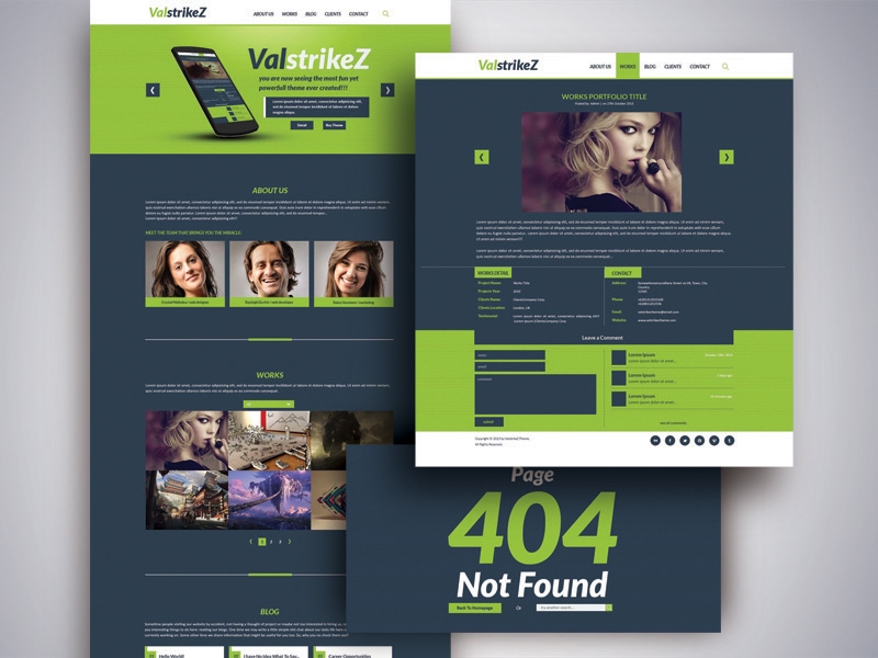 Portfolio website free psd template