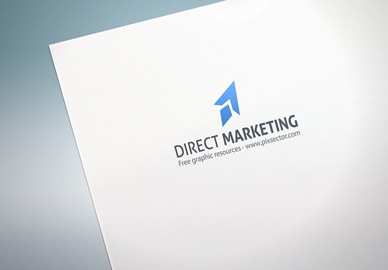 Free paper logo mockup