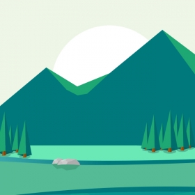 Lake vector illustration