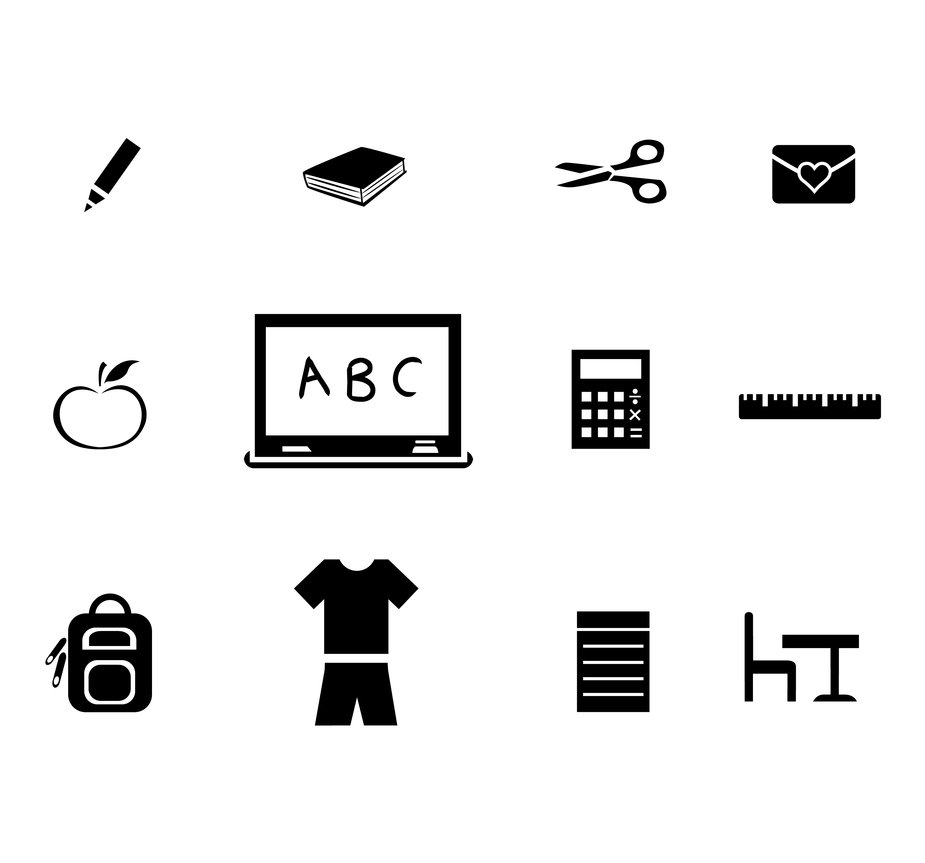 Free vector school icons