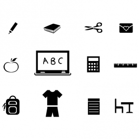 Free vector school icons