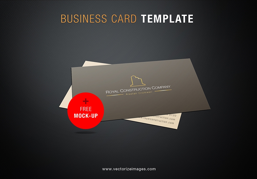 Free business card mock-up template