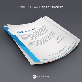 Letterhead mockup psd free