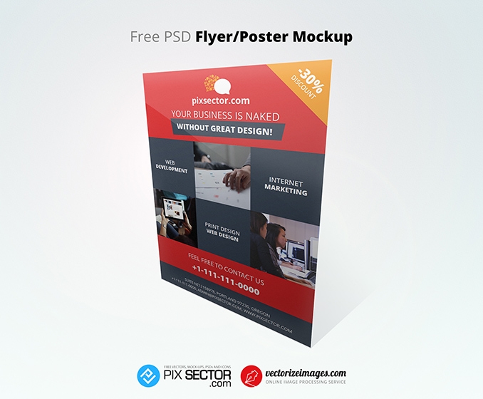 Free flyer poster mockup