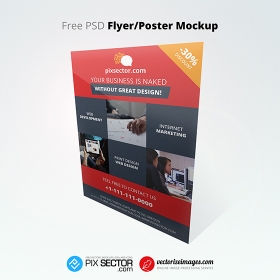 Free flyer poster mockup