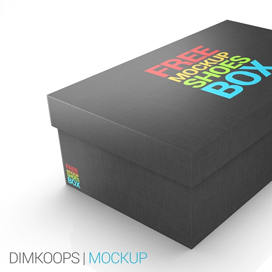 Shoes box mockup free