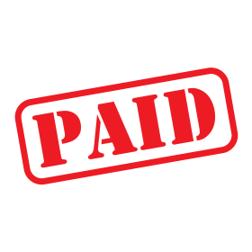 Free paid stamp vector png dxf