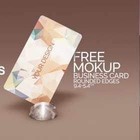 Mockup Business card Rounded edges