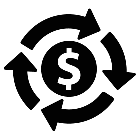 Free money flow icon vector png