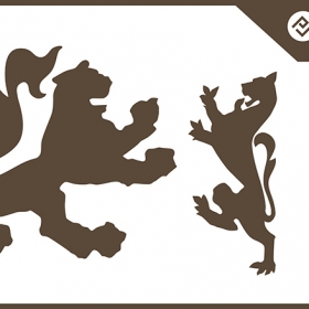 Lion ornament free vector