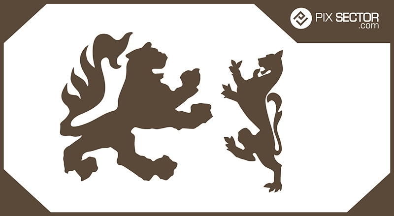 Lion ornament free vector