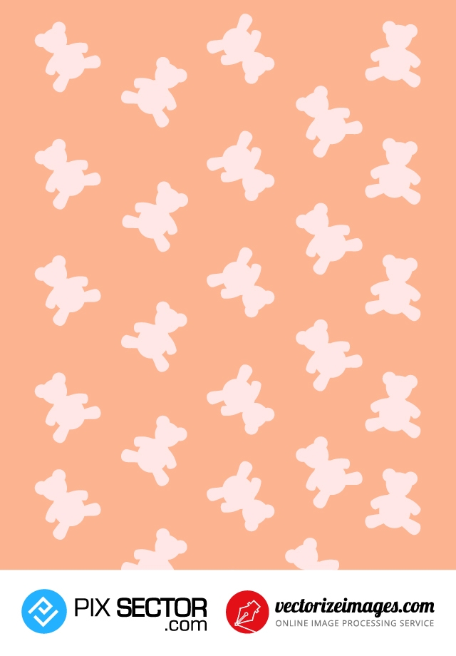 Teddy Bear Pattern free vector