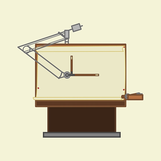Free vector drafting table