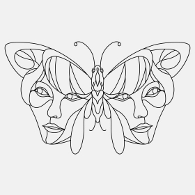 Abstract butterfly silhouette vector