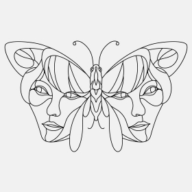 Abstract butterfly silhouette vector