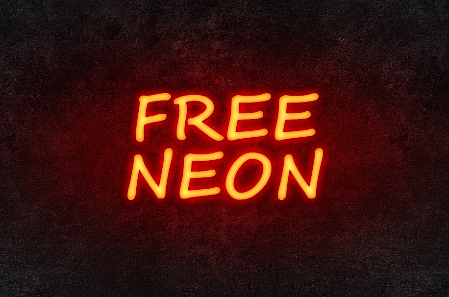 Neon text effect psd