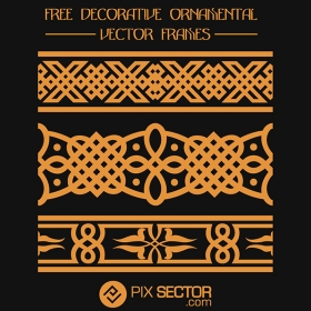 Free decorative ornamental vector frames