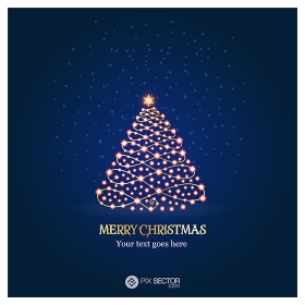 Christmas tree vector background