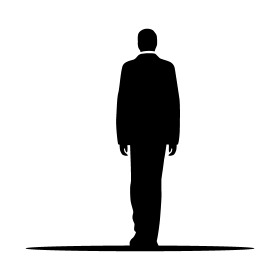 Man standing back view png vector art