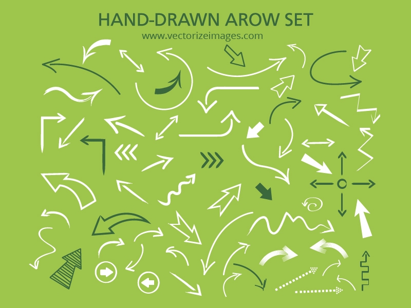 Free vector hand-drawn arrows