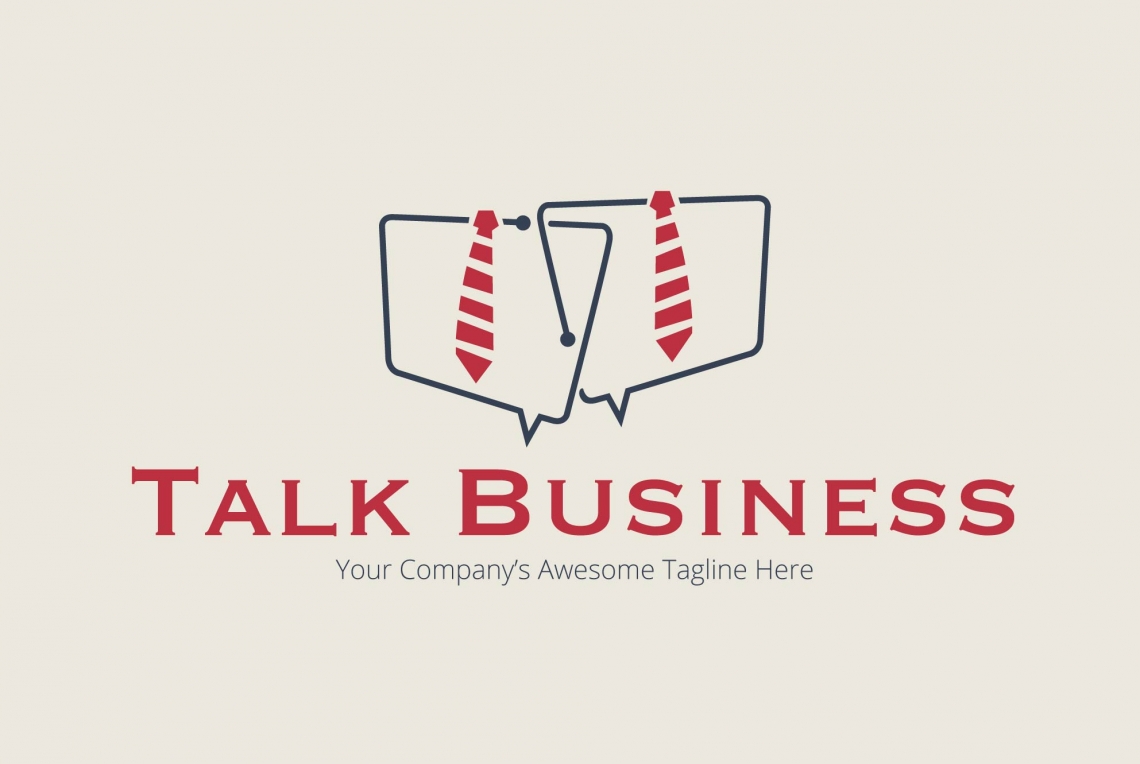 Talk business logo template