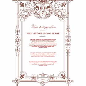 Free vintage vector frame
