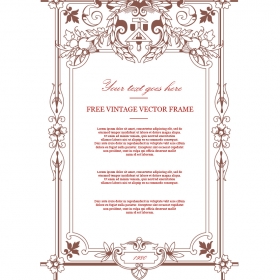 Free vintage vector frame