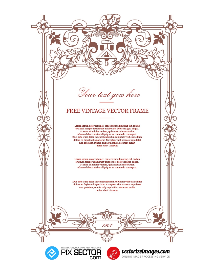 Free vintage vector frame