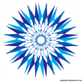 Geometrical flower vector