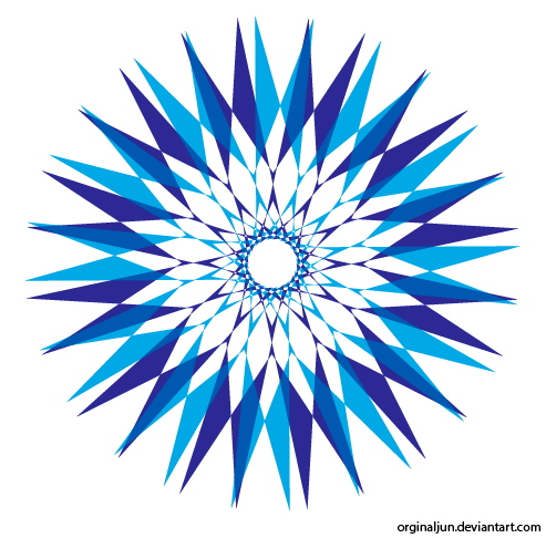 Geometrical flower vector