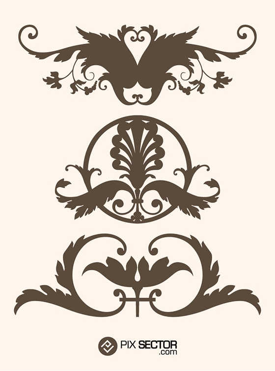 Free vector floral ornaments