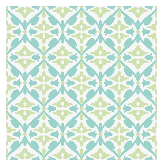 Turquoise floral pattern