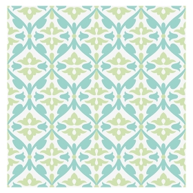 Turquoise floral pattern