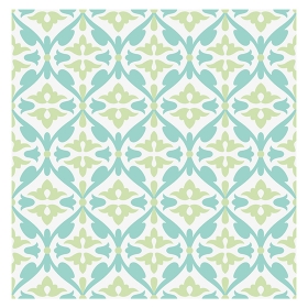 Turquoise floral pattern