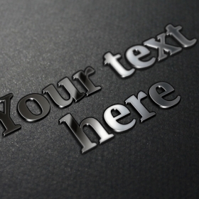 3D black text effect psd