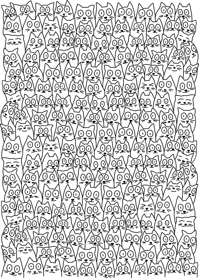 Free vector cats pattern