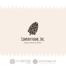 Free pine cone vector logo