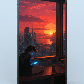 Sunset in Tomorrow's City wall...