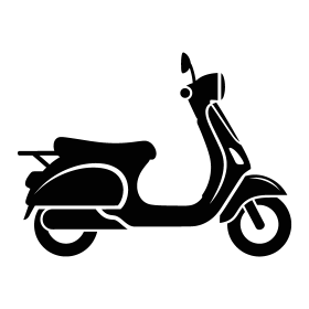Free black scooter icon vector png