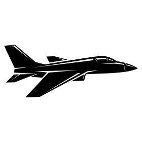 Free black jet illustration vector png