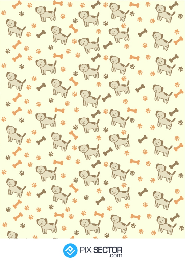 Free dog vector pattern